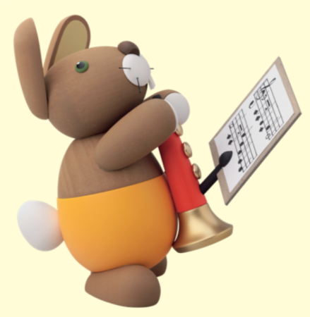 Bunny With Clarinet – Large