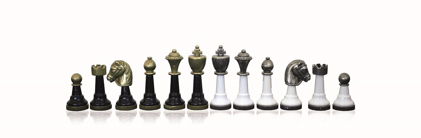 Chess Pieces – Metal – Wood