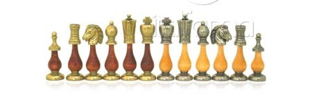 Chess Pieces – Metal – Wood