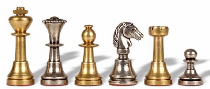 Chess Pieces – Mignon; Solid Brass