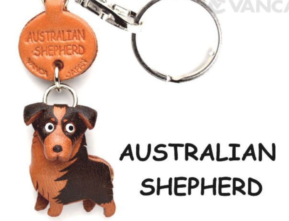 Leather Key Chain – Australian Shepherd