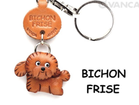 Leather Key Chain – Bichon Frise