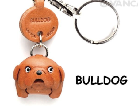 Leather Key Chain – Bulldog