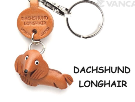 Leather Key Chain – Dachshund Longhair