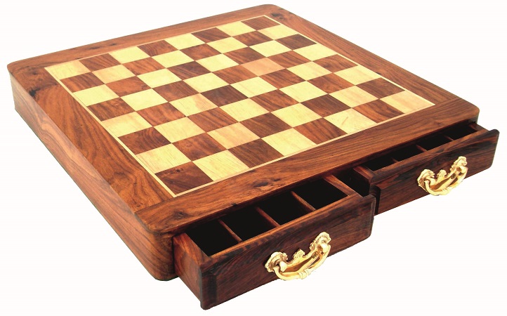 Chess Board – Wood; Hand Inlaid