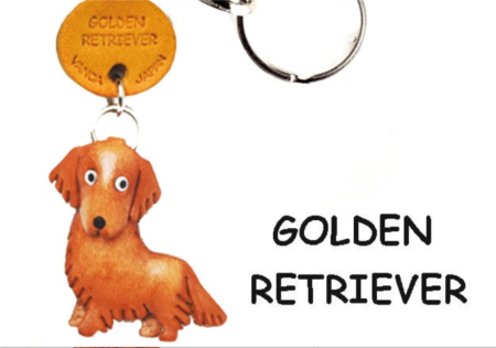 Leather Key Chain – Golden Retriever