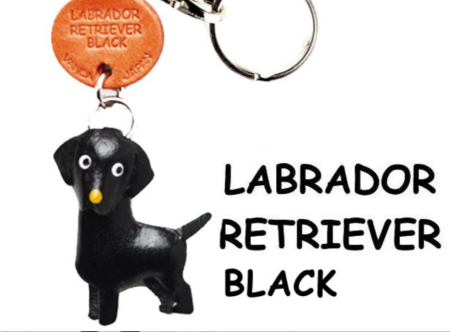 Leather Key Chain – Labrador Retriever (Black)