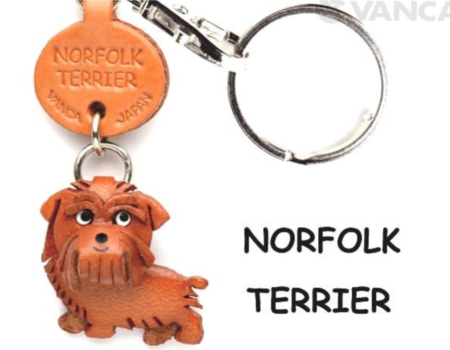 Leather Key Chain – Norfolk Terrier