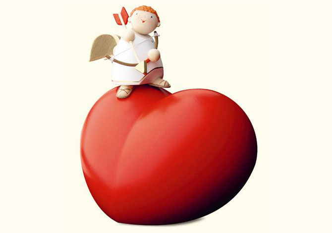 Cupid On Big Heart