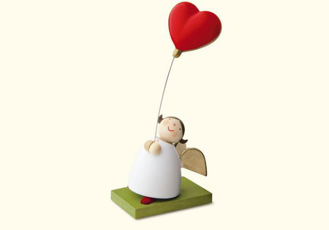 Angel With Heart Shaped Balloon
