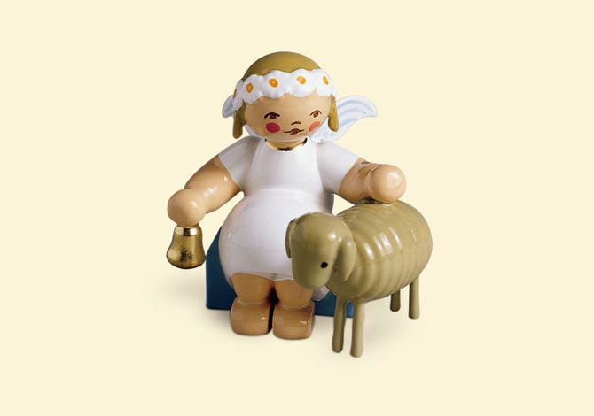 Marguerite Angel Sitting With Lamb