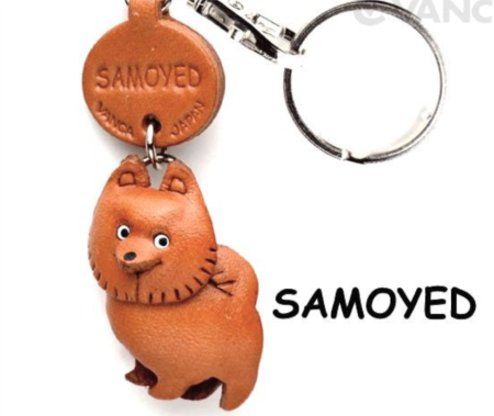 Leather Key Chain – Samoyed