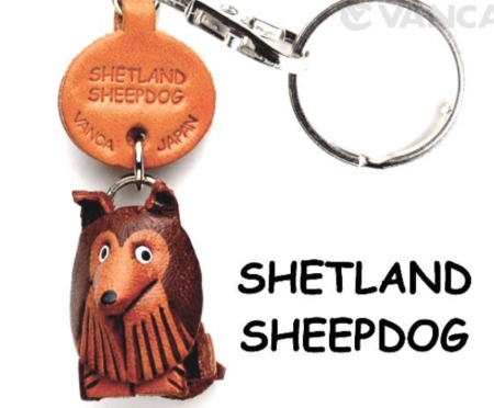 Leather Key Chain – Shetland Sheepdog