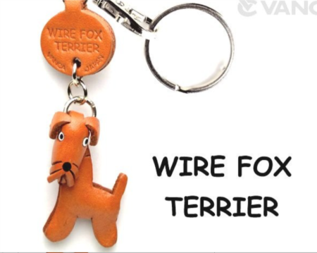 Leather Key Chain – Wire Fox Terrier