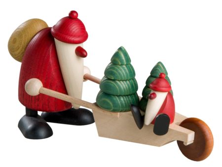 Santa With Wheelbarrow And Child