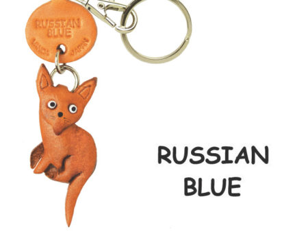 Leather Key Chain – Russian Blue