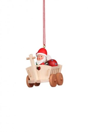 Santa Claus In Wagon Ornament