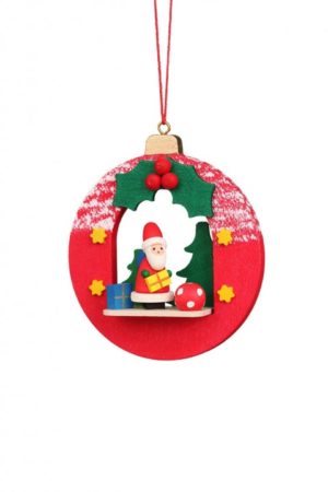 Christmas Ball With Santa Ornament