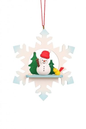 Snowflake Snowman Ornament
