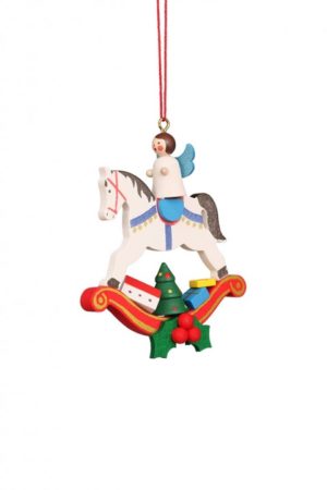 Angel On Rocking Horse Ornament