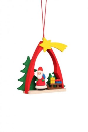 Santa In Arch Ornament