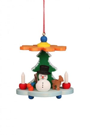 Pyramid With Snowman Ornament