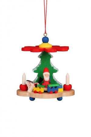 Pyramid With Santa Ornament