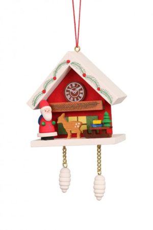 Cuckoo Clock With Santa Ornament