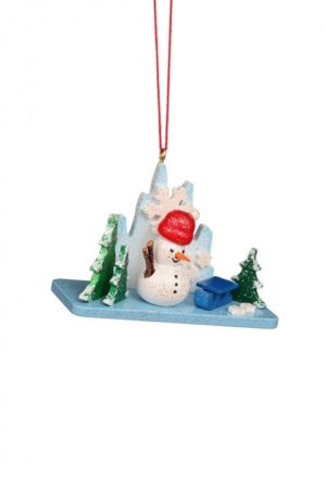 Ice Landscape With Snowman Ornament