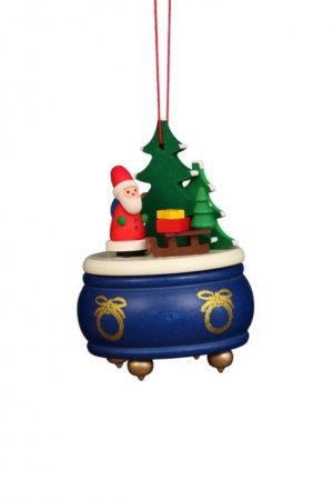 Music Box With Santa Ornament