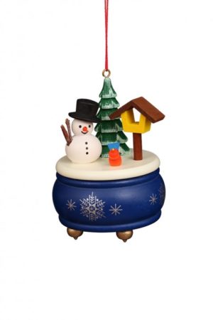 Music Box With Snowman Ornament