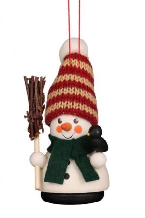 Snowman With Broom Ornament