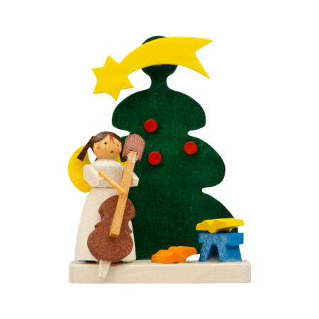 Tree Angel And Cello Ornament