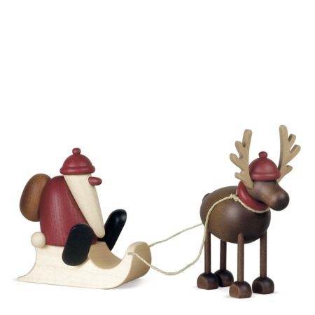 Rudolf The Reindeer With Santa Claus On Sledge