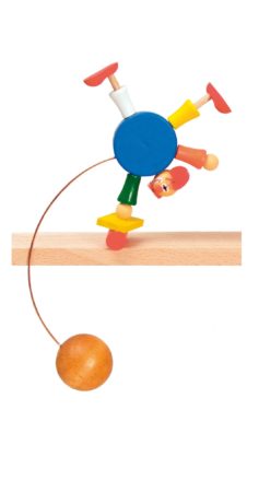 Clown Acrobat With Roll On Board