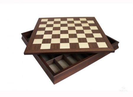 Chess Board With Storage – Walnut/Maple