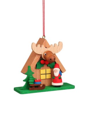Forest House With Santa Ornament